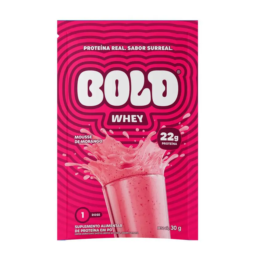 Whey Protein Bold Mousse de Morango 30g