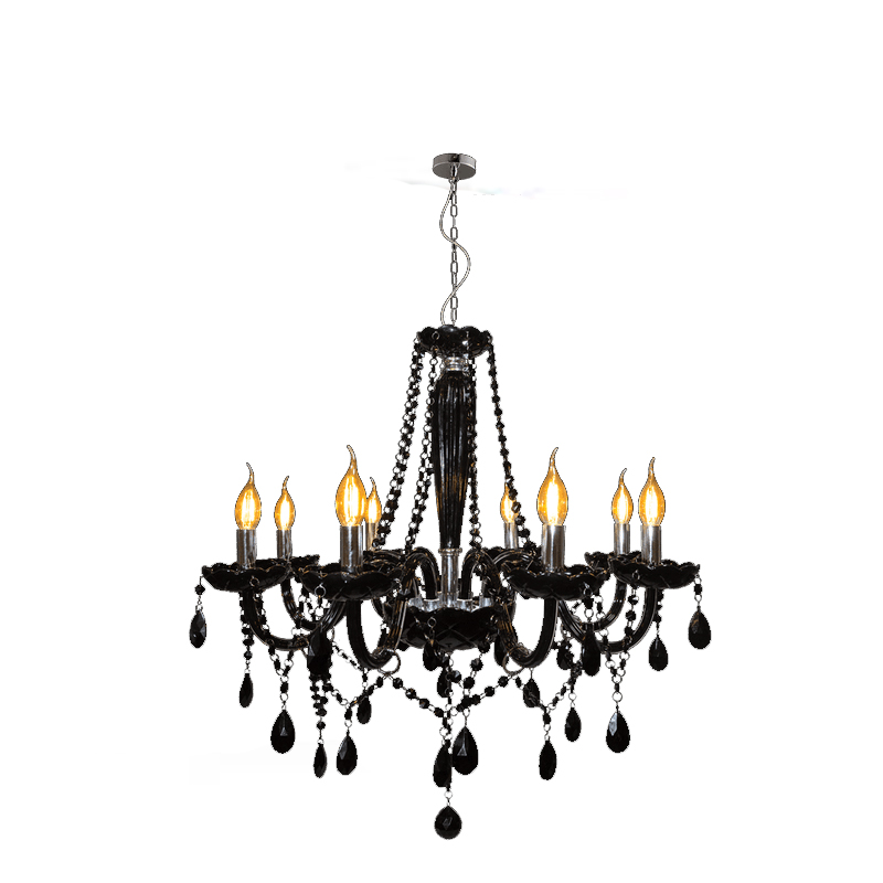 Lustre Baronesa 8xE14 Can-Cromo Preto Brilhante Avant